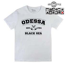 Прикольные футболки: Одесса Black Sea Якорь 1794